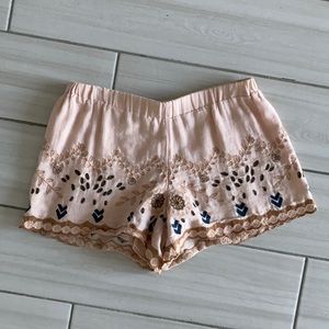 Zara TRF Embroidered Shorts